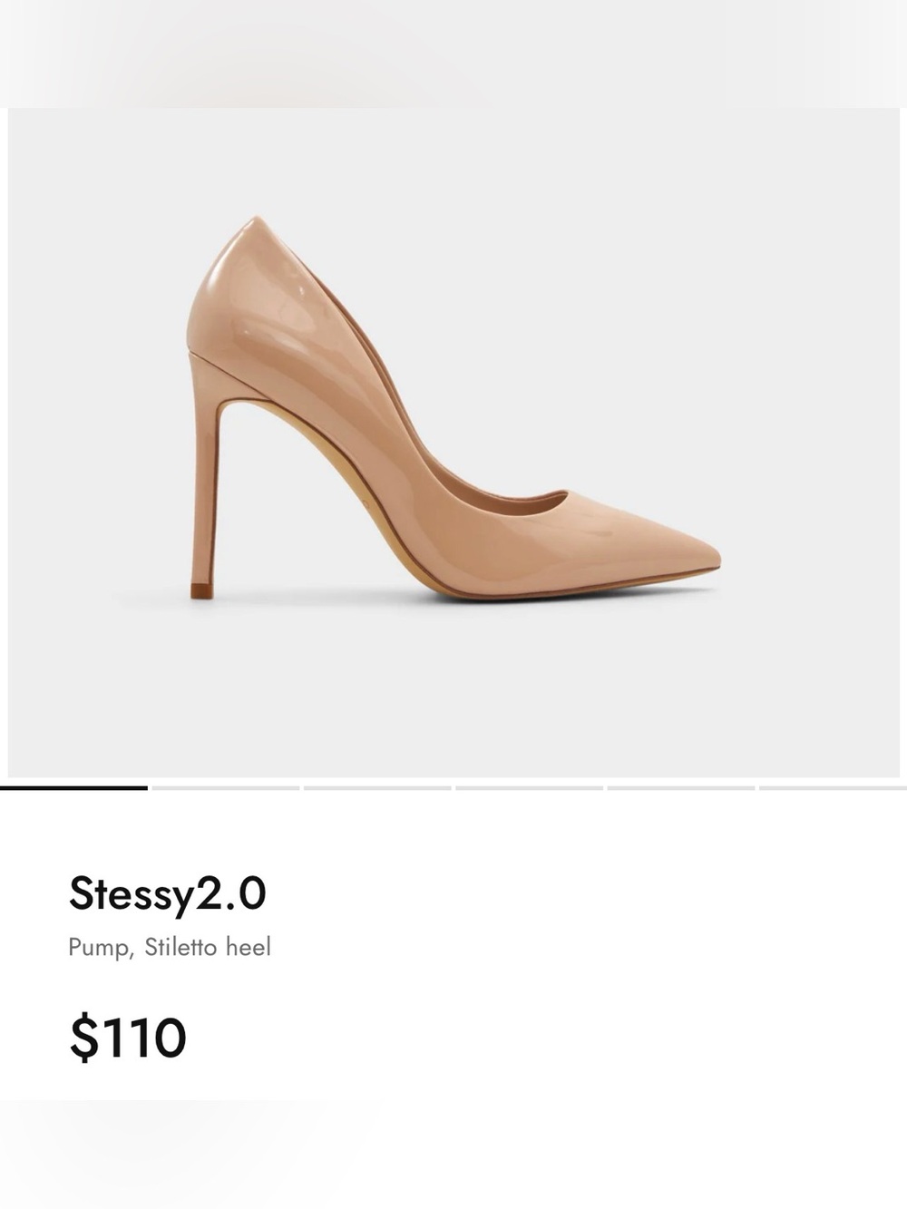 Aldo Stessty2.0 Nude Patent Pointed-Toe Stiletto Heels - Picture 7 of 10